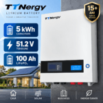 Батарея настенная TTNergy LiFePO4 Wall 5.12 кВт·ч 51.2V 100Ah CAN/RS485