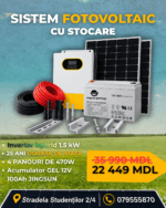 ☀️ Stație solară 1.5 kW LA CHEIE — sistem OFF-GRID autonom (Chișinău, Moldova)