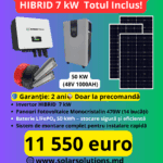 🌞 Гибридная солнечная станция 7 кВт + батарея LiFePO4 50 кВт·ч – Кишинев, Молдова, под программу Casa Verde